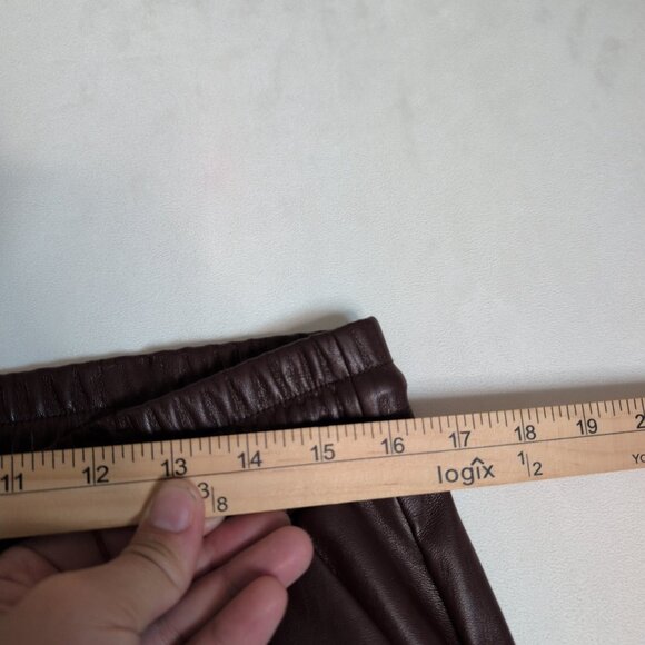 Loft Women's Purple Faux Leather Joggers - Size L - Picture 7 of 10